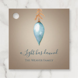 明かりが明けた | 水彩カスタムクリスマス フェイバータグ