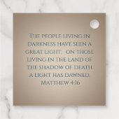 明かりが明けた | 水彩カスタムクリスマス フェイバータグ (裏面)