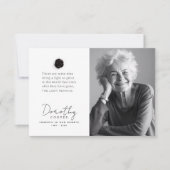 明かりが残る | メモリアルバラカスタム写真 サンキューカード (正面)