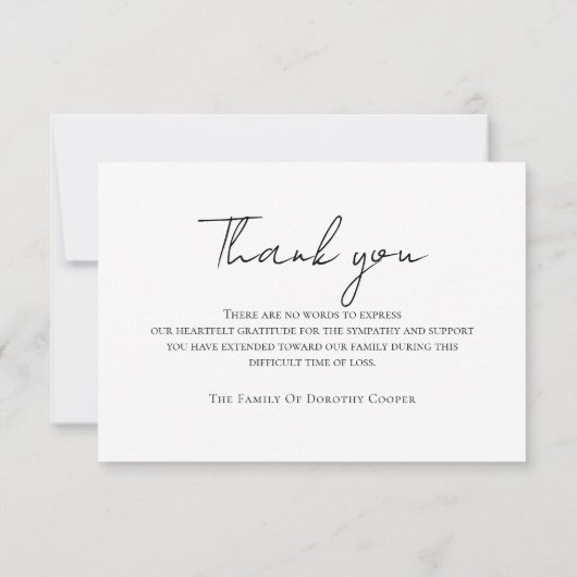 明かりが残る | メモリアルバラカスタム写真 サンキューカード (裏面)