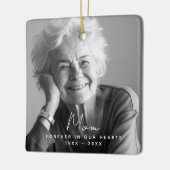 明かりが残る | メモリアルバラカスタム写真 セラミックオーナメント (左)