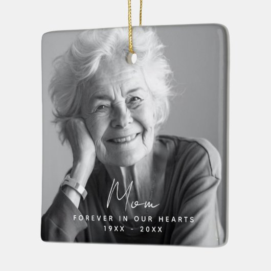 明かりが残る | メモリアルバラカスタム写真 セラミックオーナメント (左)