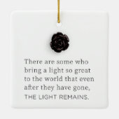 明かりが残る | メモリアルバラカスタム写真 セラミックオーナメント (裏面)