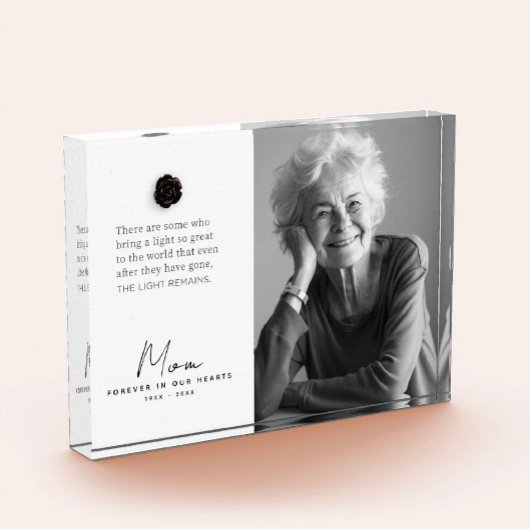 明かりが残る | メモリアルバラカスタム写真 フォトブロック