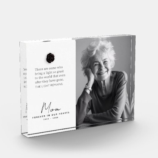 明かりが残る | メモリアルバラカスタム写真 フォトブロック (左)