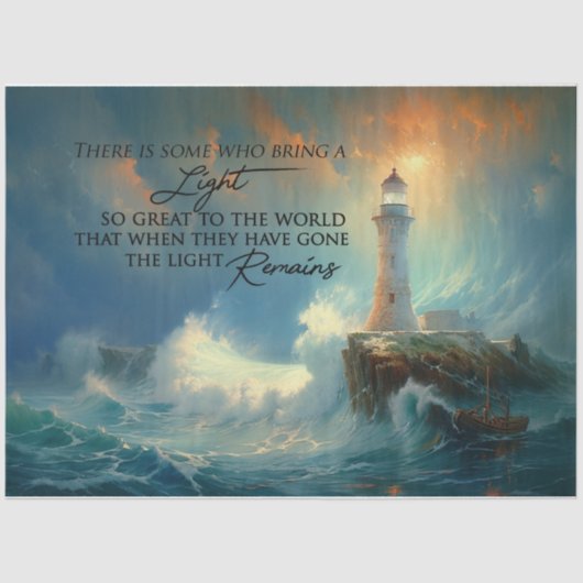 明かりが残る 薄葉紙 (正面)