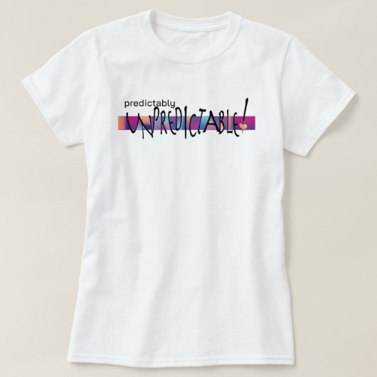 明かりで予測カラフルできない Tシャツ (デザイン正面)