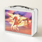 明かりのあるペガサスの鉛 メタルランチボックス (裏面)