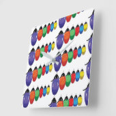 「明かりのひも」クリスマス時計 スクエア壁時計 (傾斜)