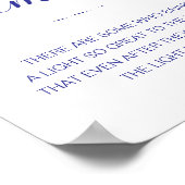 明かりはネイビー・ブルー・メモリアル結婚ズに残る ポスター (角)