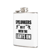 明かりをつけて飛び込む フラスク (左)