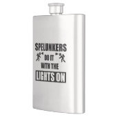 明かりをつけて飛び込む フラスク (左)