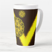 明かりを見る カフェラテマグ (右アングル)