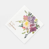 明かわいらしるいカラフルフローラミセス結婚ズ スタンダードランチョンナプキン (角)