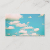 明かわいらしるいターコイズ青空と雲 名刺 (裏面)