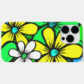 明かわいらしるい夏の花ブルー黄色と緑 Case-Mate iPhoneケース (裏面 (横))