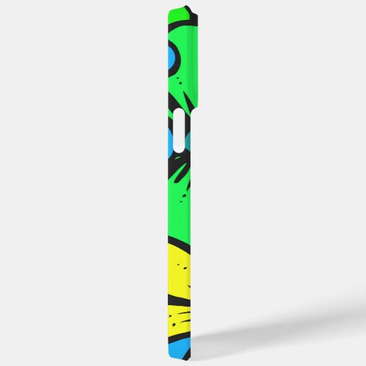 明かわいらしるい夏の花ブルー黄色と緑 Case-Mate iPhoneケース (裏面 / 右)