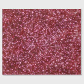 明かわいらしるい赤フェイクグリッターデザイン ラッピングペーパー (フラット)