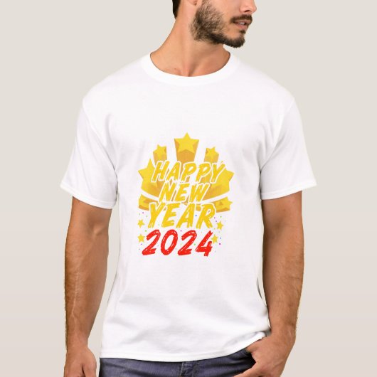 明けましておめでとうございます2024 Tシャツ (正面)