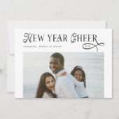 明けましておめでとうございます! モダン・ファミリー 写真コラージュ シーズンカード (正面)