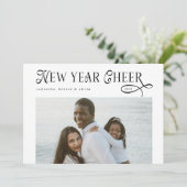 明けましておめでとうございます! モダン・ファミリー 写真コラージュ シーズンカード (スタンド正面)