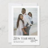 明けましておめでとうございます　モダン・ファミリー　新年のご挨拶　２　写真コラージュ シーズンカード (正面)