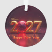 明けましておめでとうございます 2027 オーナメント (裏面)
