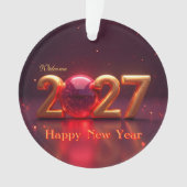 明けましておめでとうございます 2027 オーナメント (正面)