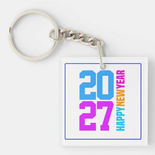 明けましておめでとうございます 2027 キーホルダー (正面)