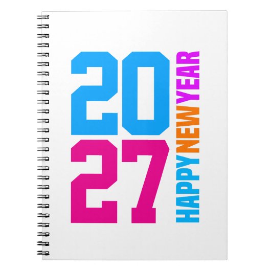 明けましておめでとうございます 2027 ノートブック (正面)