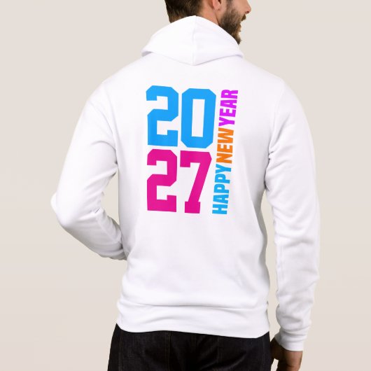 明けましておめでとうございます 2027 パーカ (裏面)