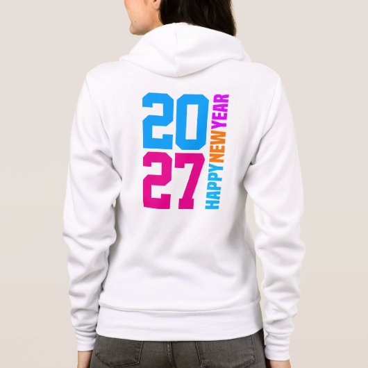 明けましておめでとうございます 2027 パーカ (裏面)