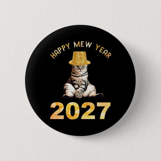 明けましておめでとうございます 2027 缶バッジ (正面)