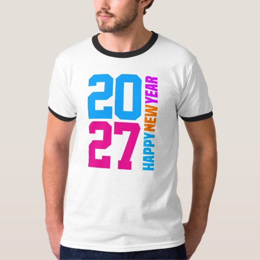 明けましておめでとうございます 2027 Tシャツ (正面)