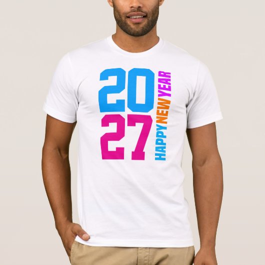明けましておめでとうございます 2027 Tシャツ (正面)
