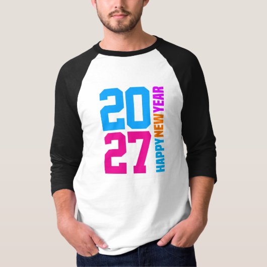 明けましておめでとうございます 2027 Tシャツ (正面)