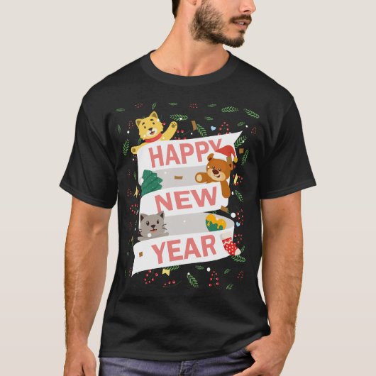 明けましておめでとうございます Tシャツ (正面)