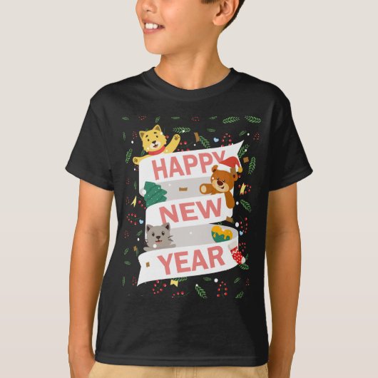 明けましておめでとうございます Tシャツ (正面)