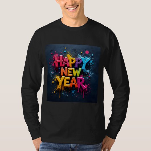 明けましておめでとうございます Tシャツ (正面)