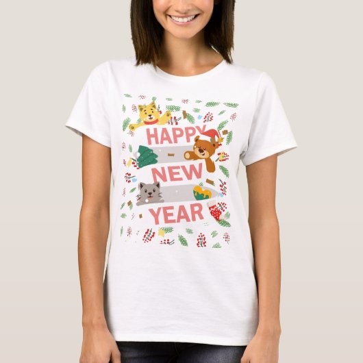 明けましておめでとうございます Tシャツ (正面)