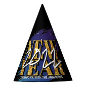 明けましておめでとうのイブのパーティーのモダンなブラシの打撃 パーティーハット (正面)