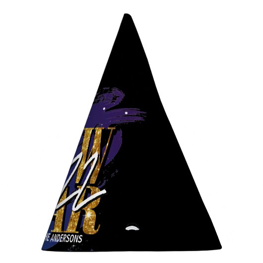 明けましておめでとうのイブのパーティーのモダンなブラシの打撃 パーティーハット (右)