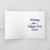 明けましておめでとうのキャット・ブロックのプリント シーズンカード (内部)