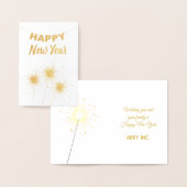 明けましておめでとうのキラキラ輝く物の企業のな金ゴールド 箔カード (ディスプレー)