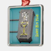 明けましておめでとうのクリスマスのオーナメント メタルオーナメント (左)