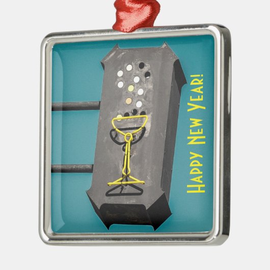明けましておめでとうのクリスマスのオーナメント メタルオーナメント (左)