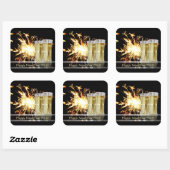 明けましておめでとうのステッカー スクエアシール (シート)