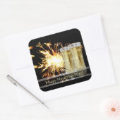 明けましておめでとうのステッカー スクエアシール (封筒)