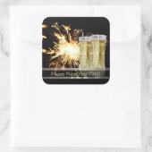 明けましておめでとうのステッカー スクエアシール (バッグ)