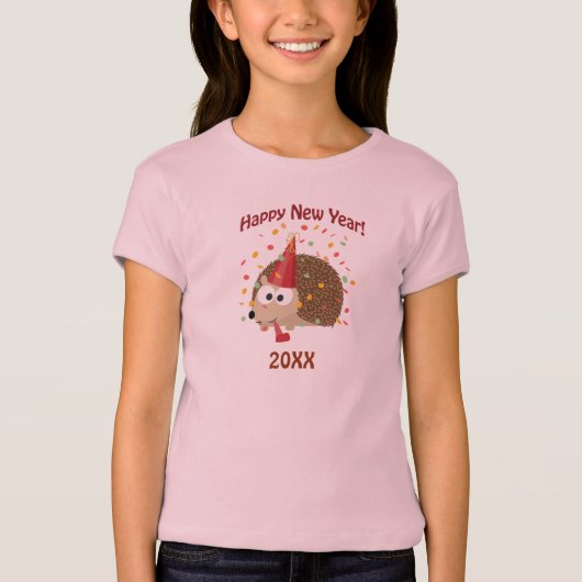 明けましておめでとうのハリネズミ! Tシャツ (正面)